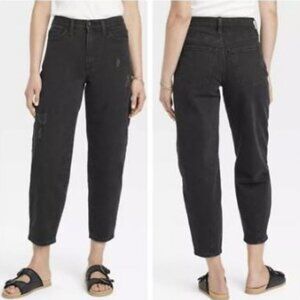 Universal Thread High-Rise Vintage Straight Jeans Black  Size 6 NWT